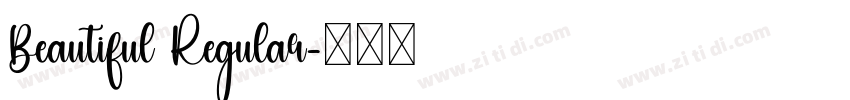 Beautiful Regular字体转换